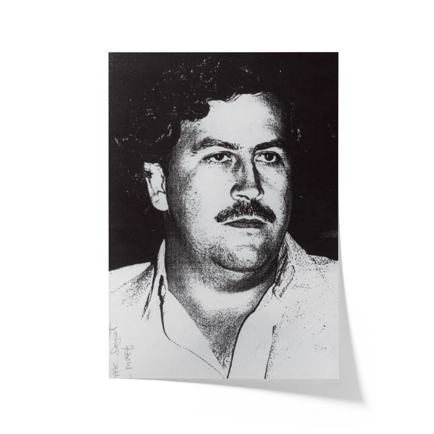 High-Contrast Portrait of Pablo Escobar