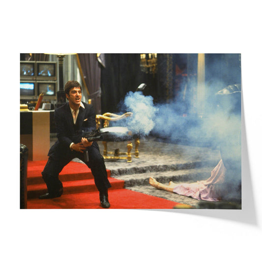 Tony Montana’s Final Stand in the Mansion Throne Room