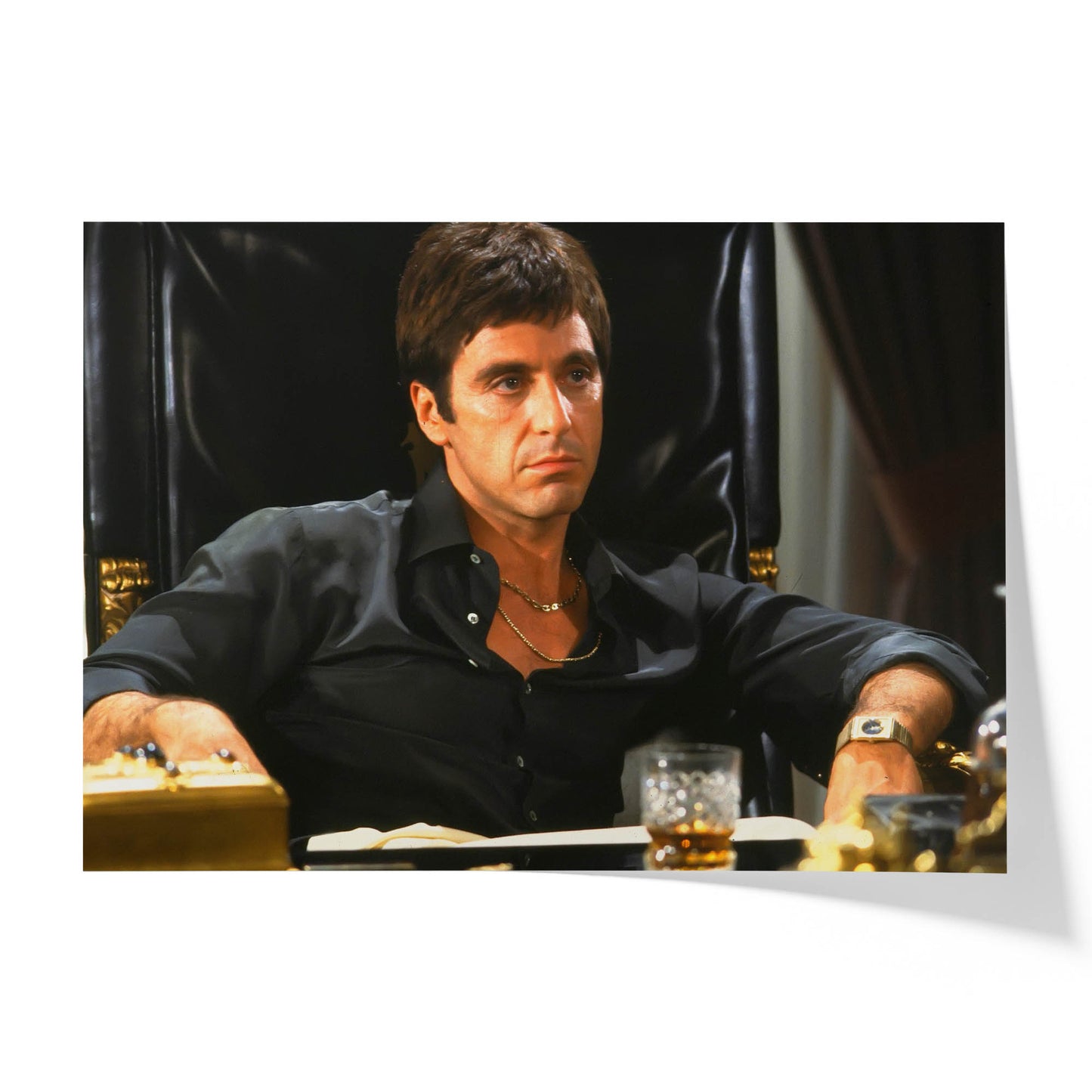 Tony Montana Seated in His Office After the Takeover