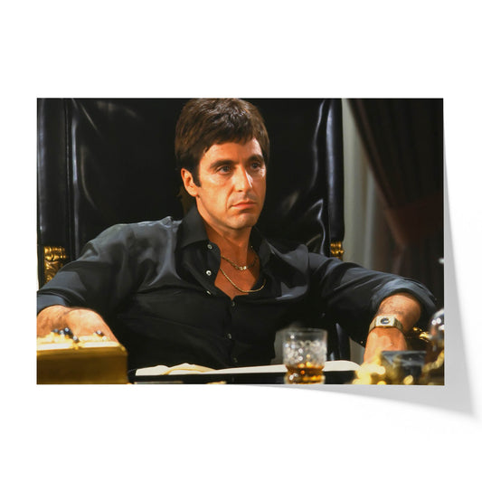 Tony Montana Seated in His Office After the Takeover
