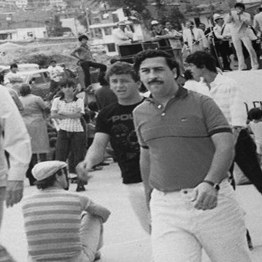 Escobar & Pinina in Medellín Neighborhood, 1980s