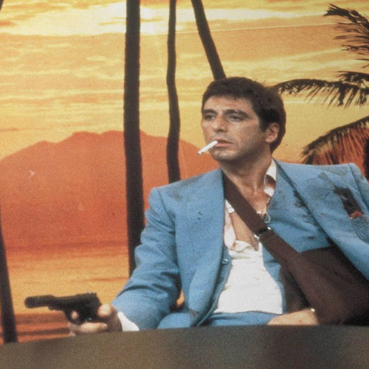 Tony Montana Confronting the Assassin After the Ambush