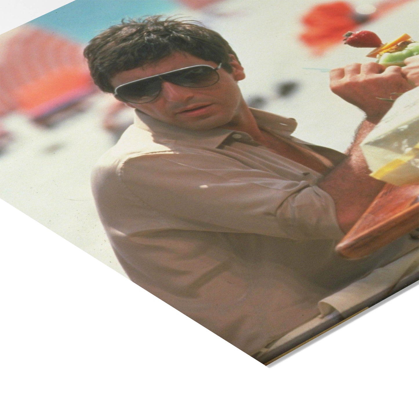 Tony Montana and Manny Ribera Sampling Fruit Cocktails on Miami Beach