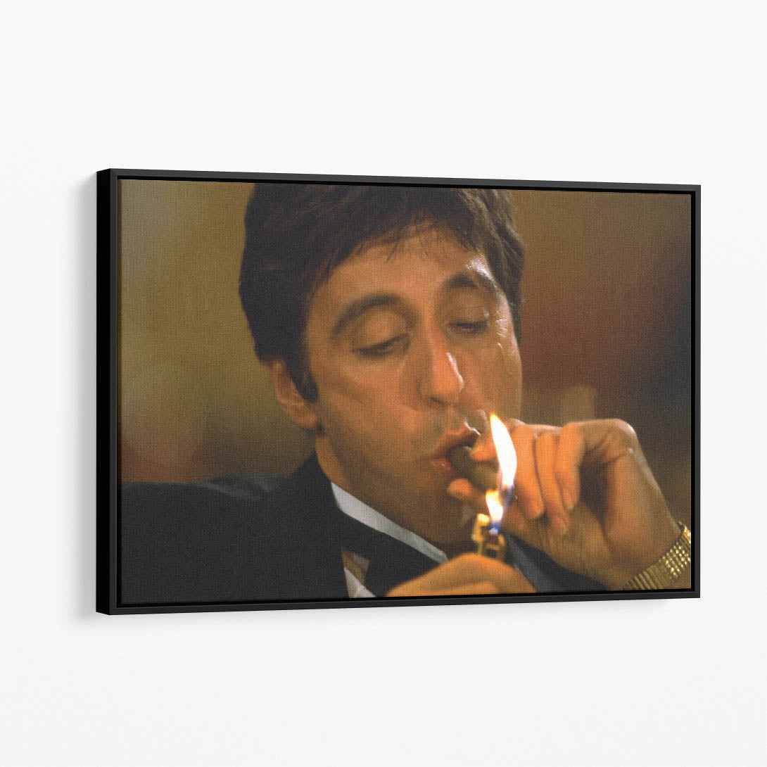Tony Montana Lighting a Cigar at the Mansion Banquet