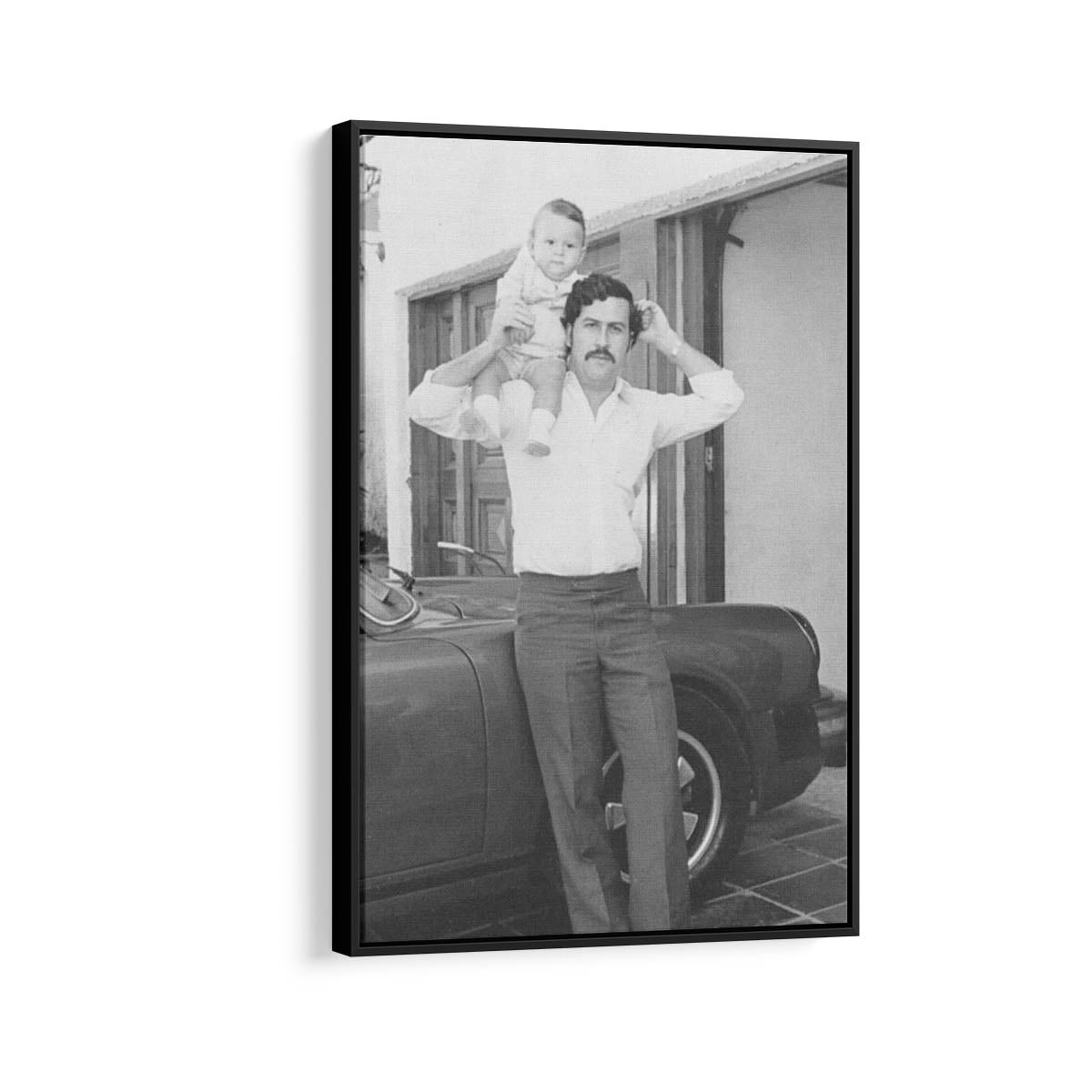 Escobar with Son Juan Pablo, 1980