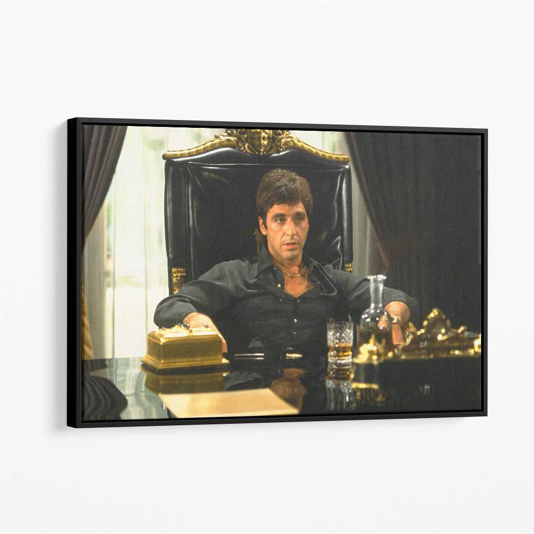Tony Montana Seated in His Office After the Takeover