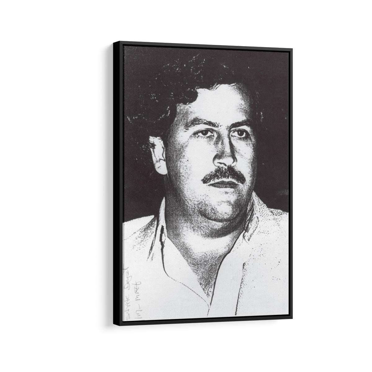 High-Contrast Portrait of Pablo Escobar