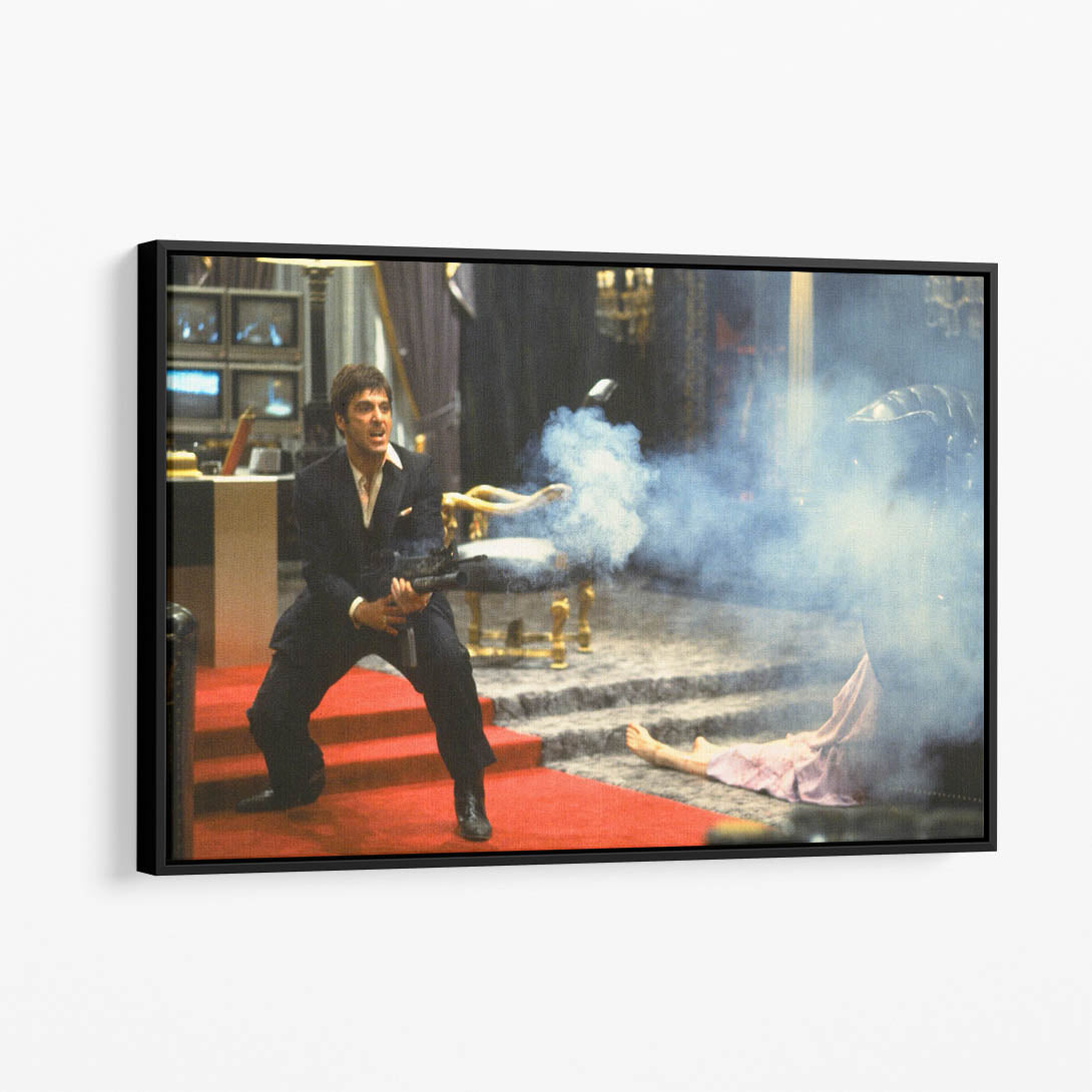 Tony Montana’s Final Stand in the Mansion Throne Room