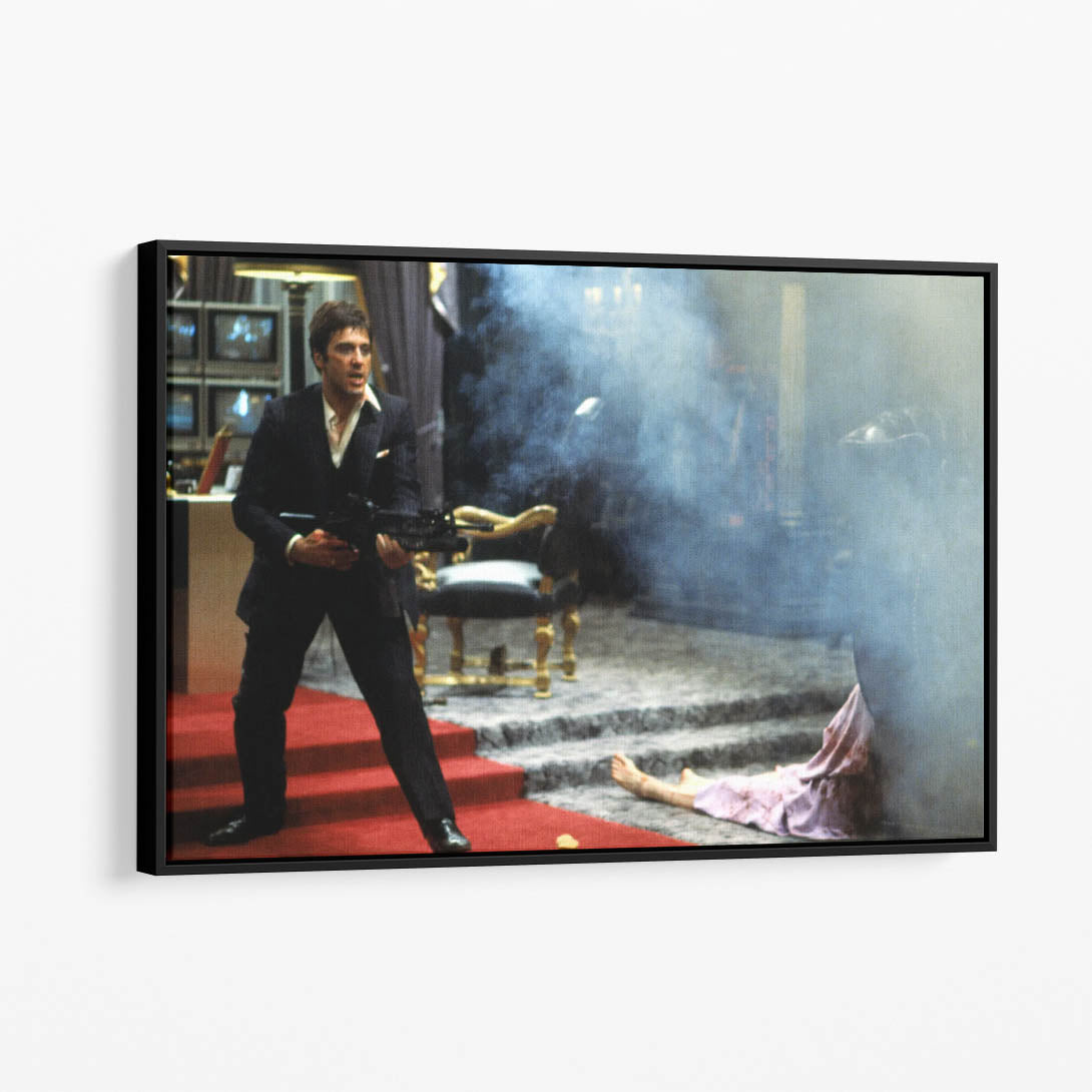 Tony Montana’s Final Stand in the Mansion Throne Room