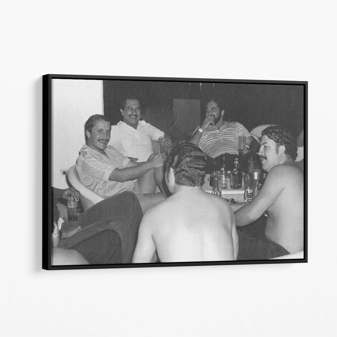 Pablo Escobar and Gustavo Gaviria at Hacienda Nápoles, 1986