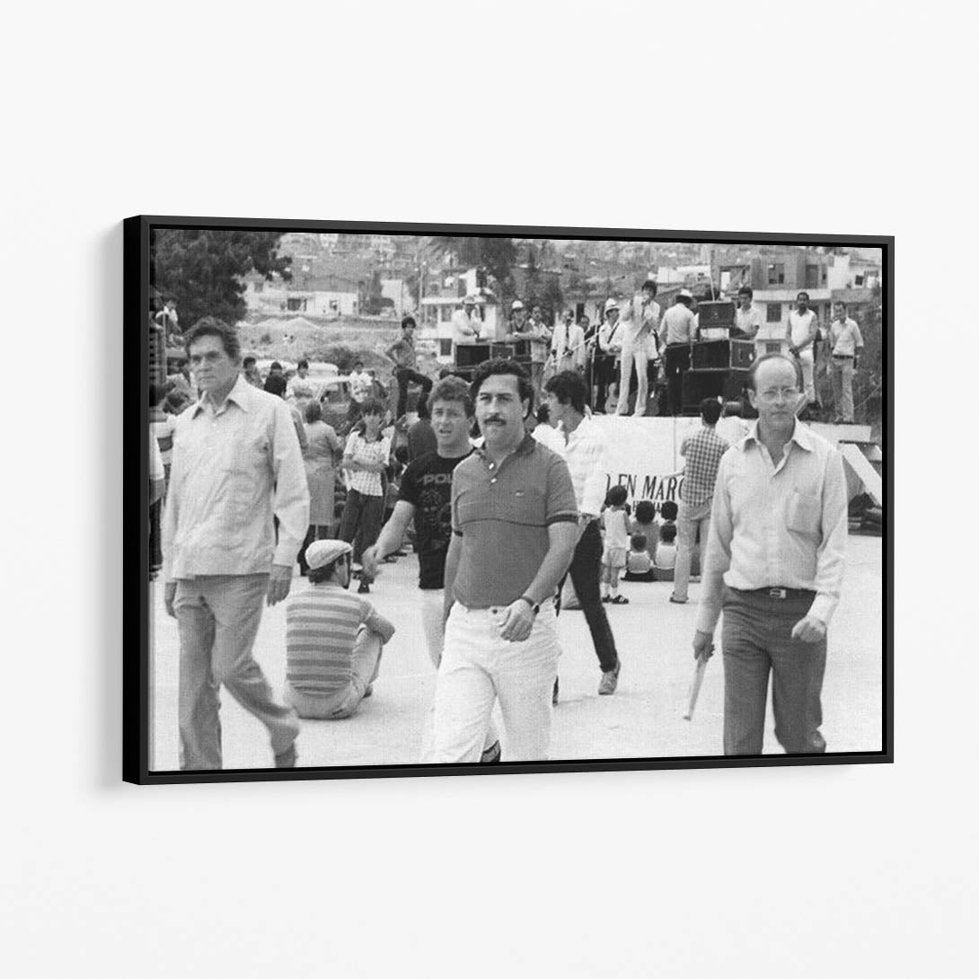 Escobar & Pinina in Medellín Neighborhood, 1980s