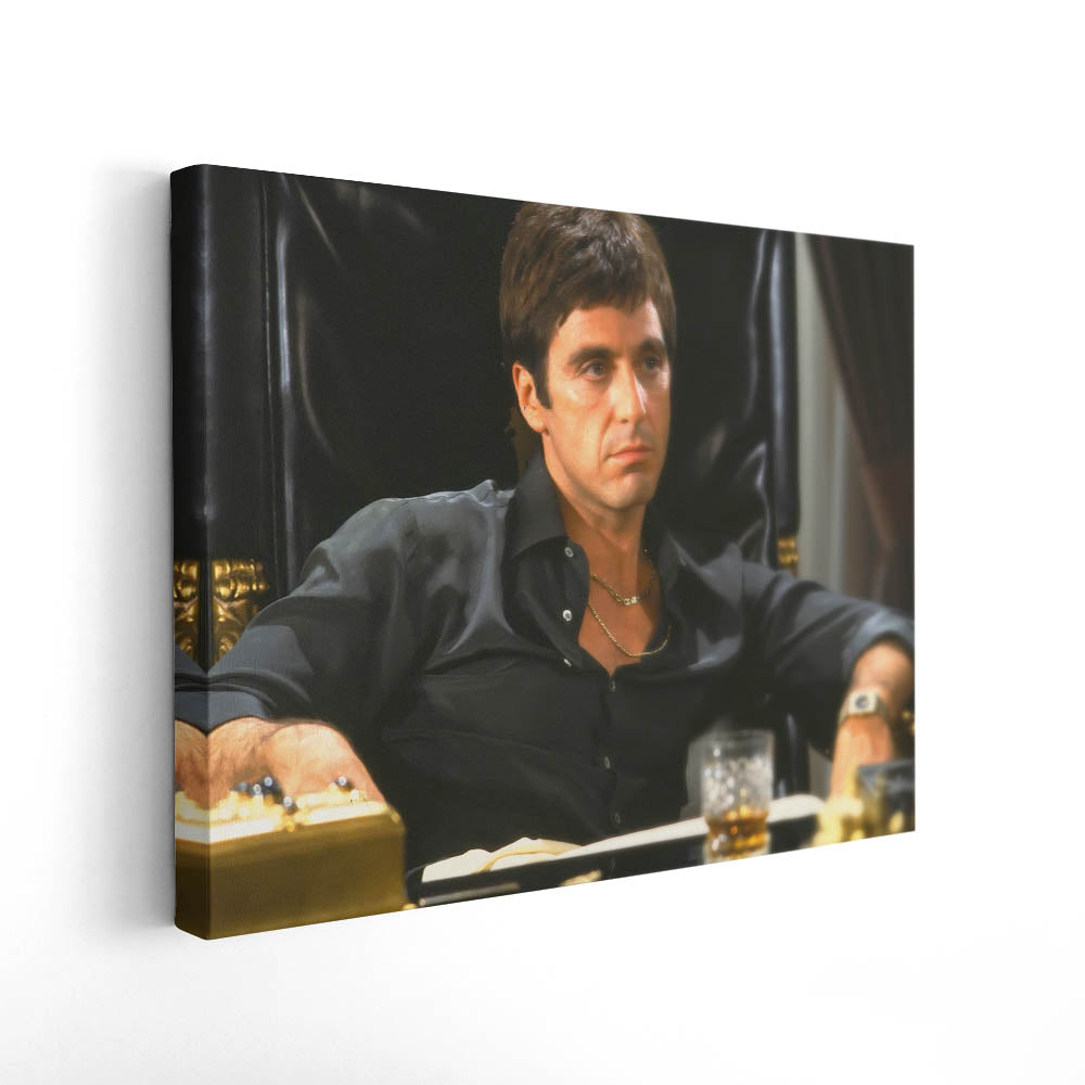 Tony Montana Seated in His Office After the Takeover