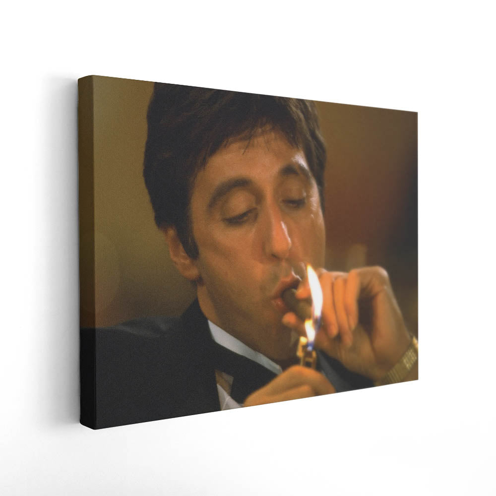 Tony Montana Lighting a Cigar at the Mansion Banquet