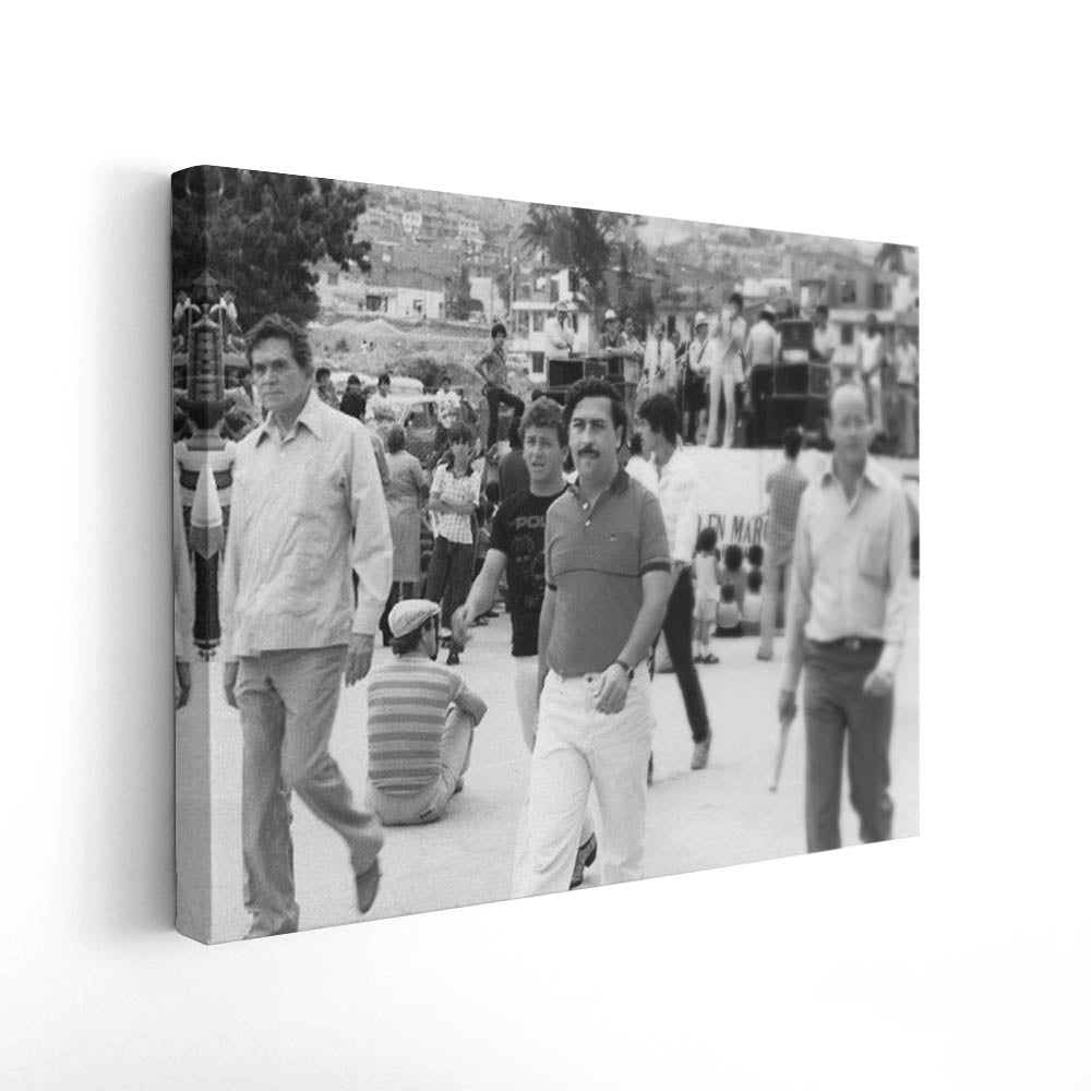 Escobar & Pinina in Medellín Neighborhood, 1980s