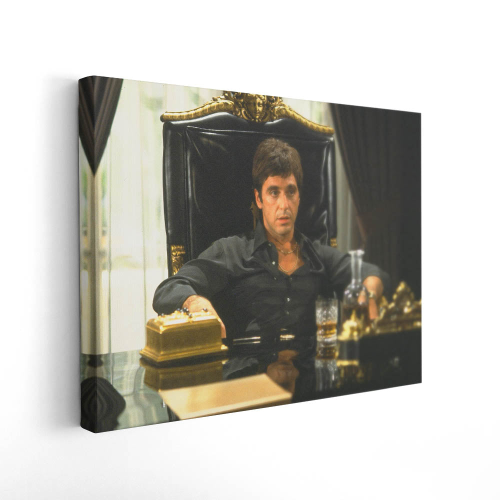 Tony Montana Seated in His Office After the Takeover