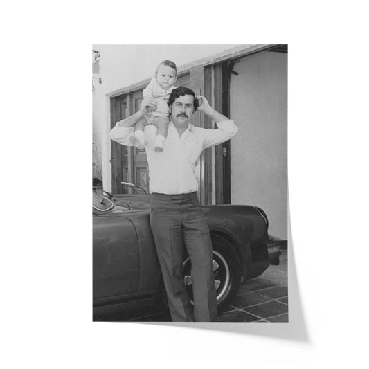 Escobar with Son Juan Pablo, 1980
