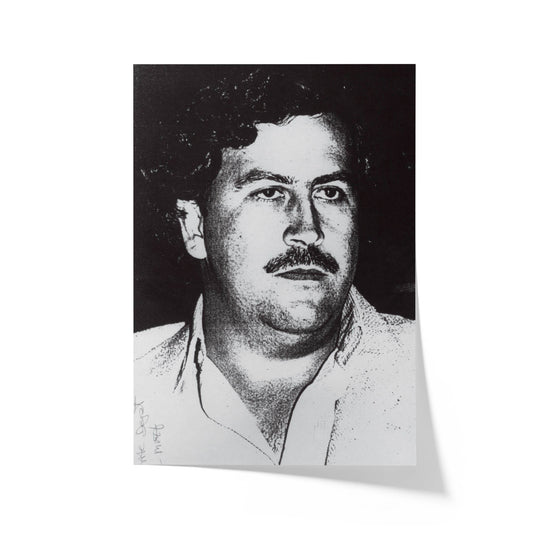 High-Contrast Portrait of Pablo Escobar