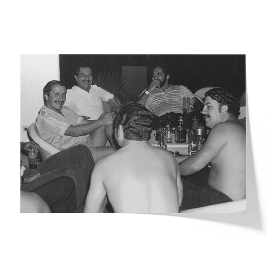 Pablo Escobar and Gustavo Gaviria at Hacienda Nápoles, 1986