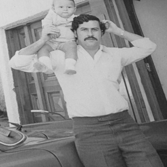 Escobar with Son Juan Pablo, 1980