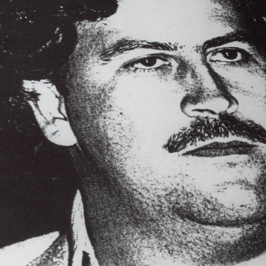 High-Contrast Portrait of Pablo Escobar