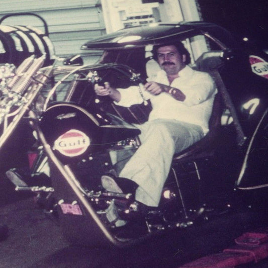 Escobar on a Custom Gulf Trike, 1985