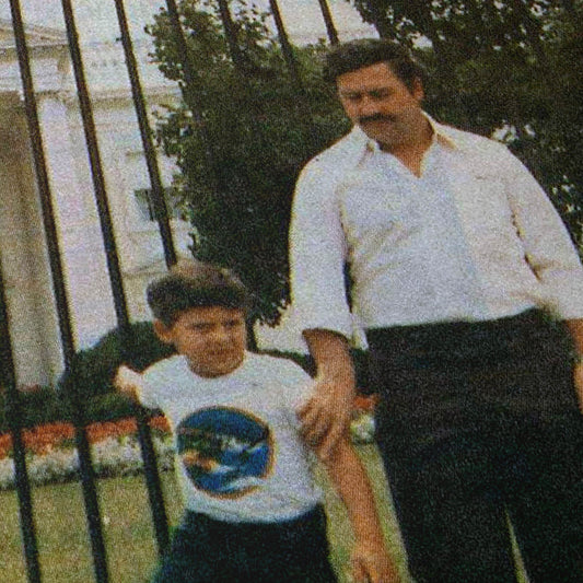 Escobar at the White House with His Son, 1981