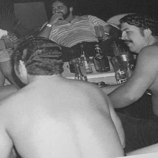 Pablo Escobar and Gustavo Gaviria at Hacienda Nápoles, 1986
